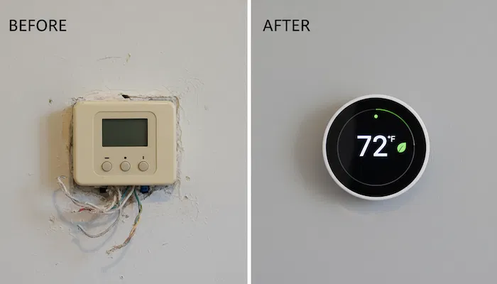 Smart thermostat — Nest installed and configured